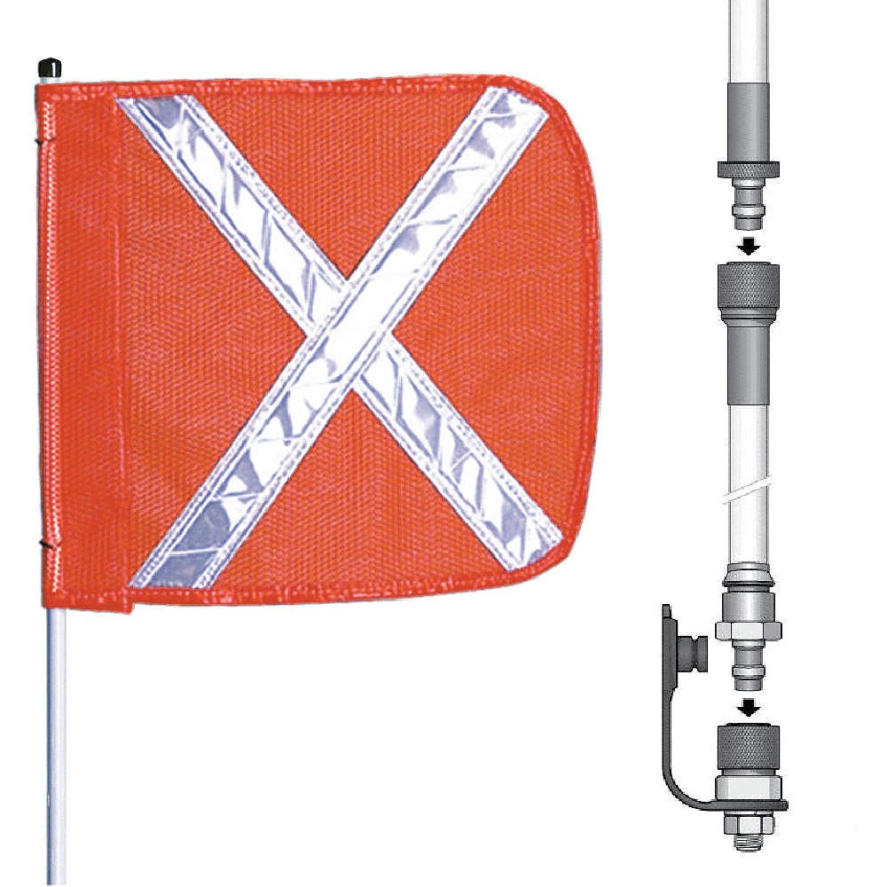 CHECKERS INDUSTRIAL PROD INC  Warning Whip,12 ft.,Includes Flag 16D785