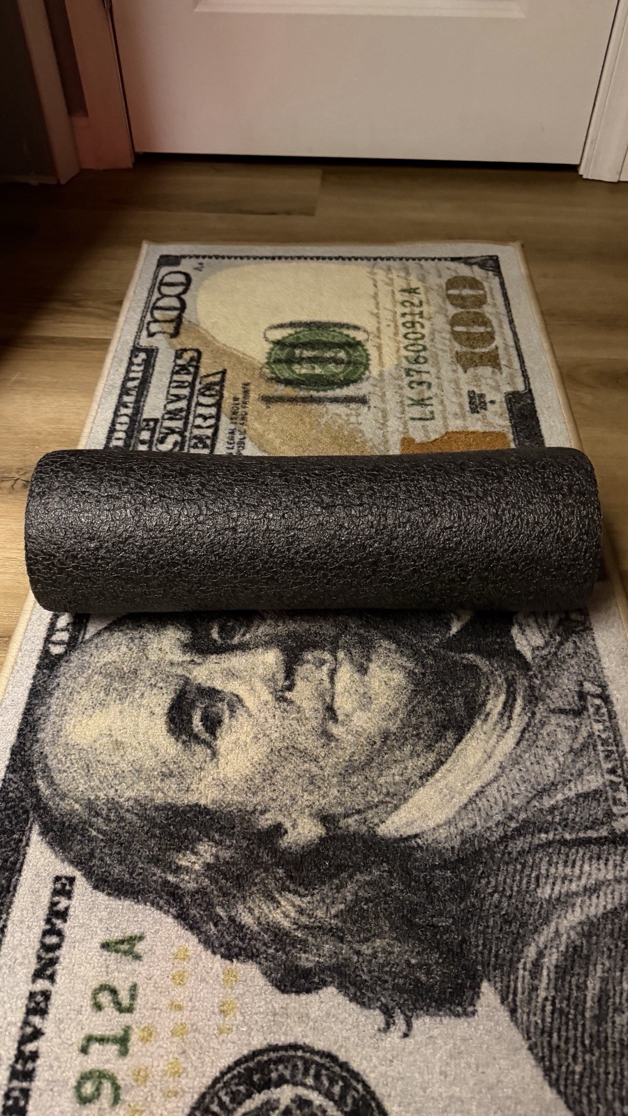 Round Foam Roller - Black, 24 Inches