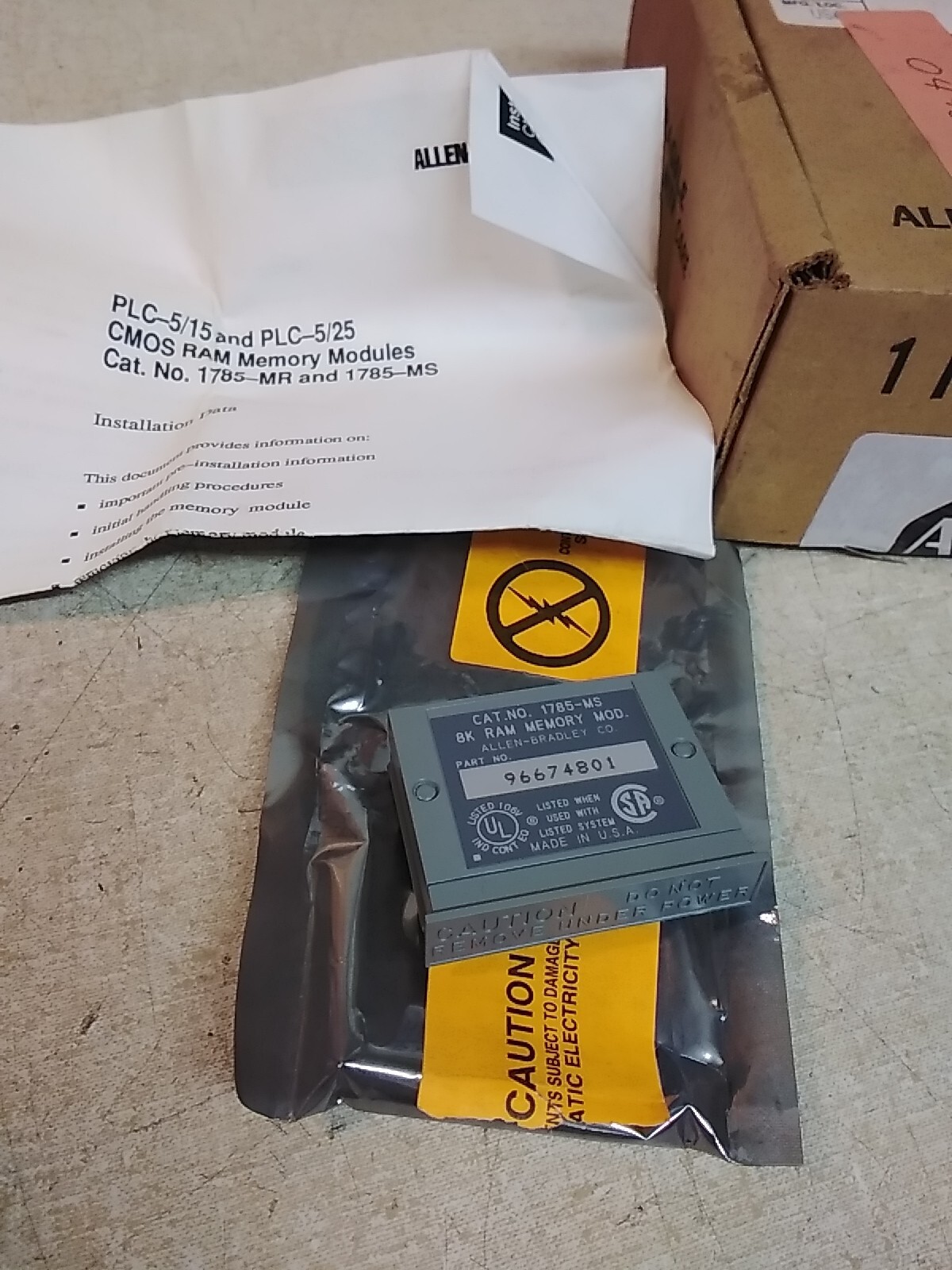 Allen-Bradley 1785MS 8K Ram Memory Module