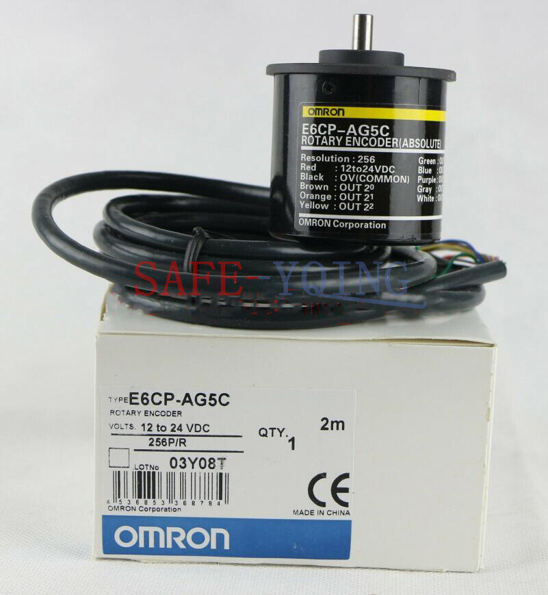 One New E6CP-AG5C OMRON Absolute Rotary Encoder 256P/R E6CPAG5C
