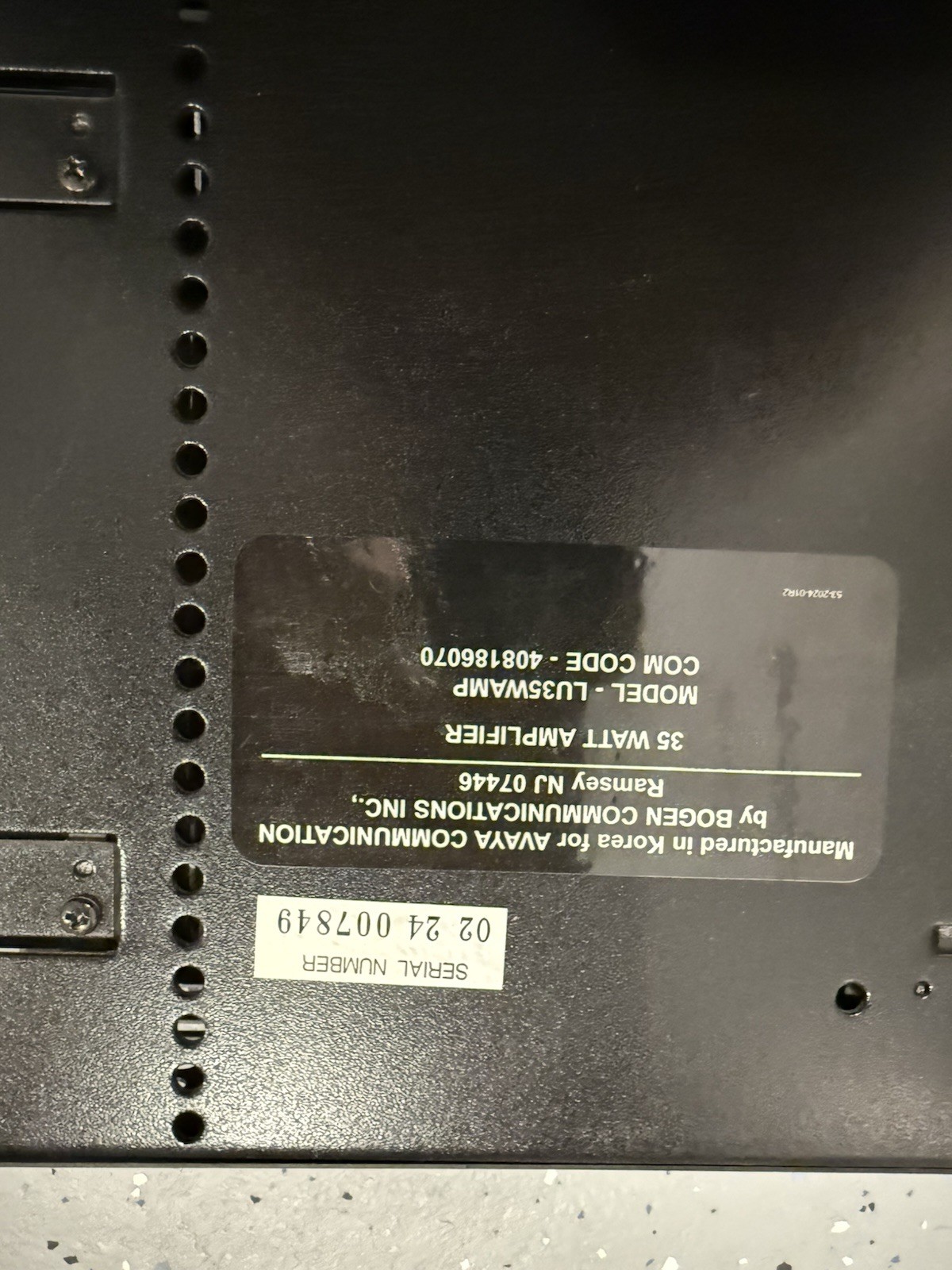 Avaya LU35WAMP 35 Watt Amplifier