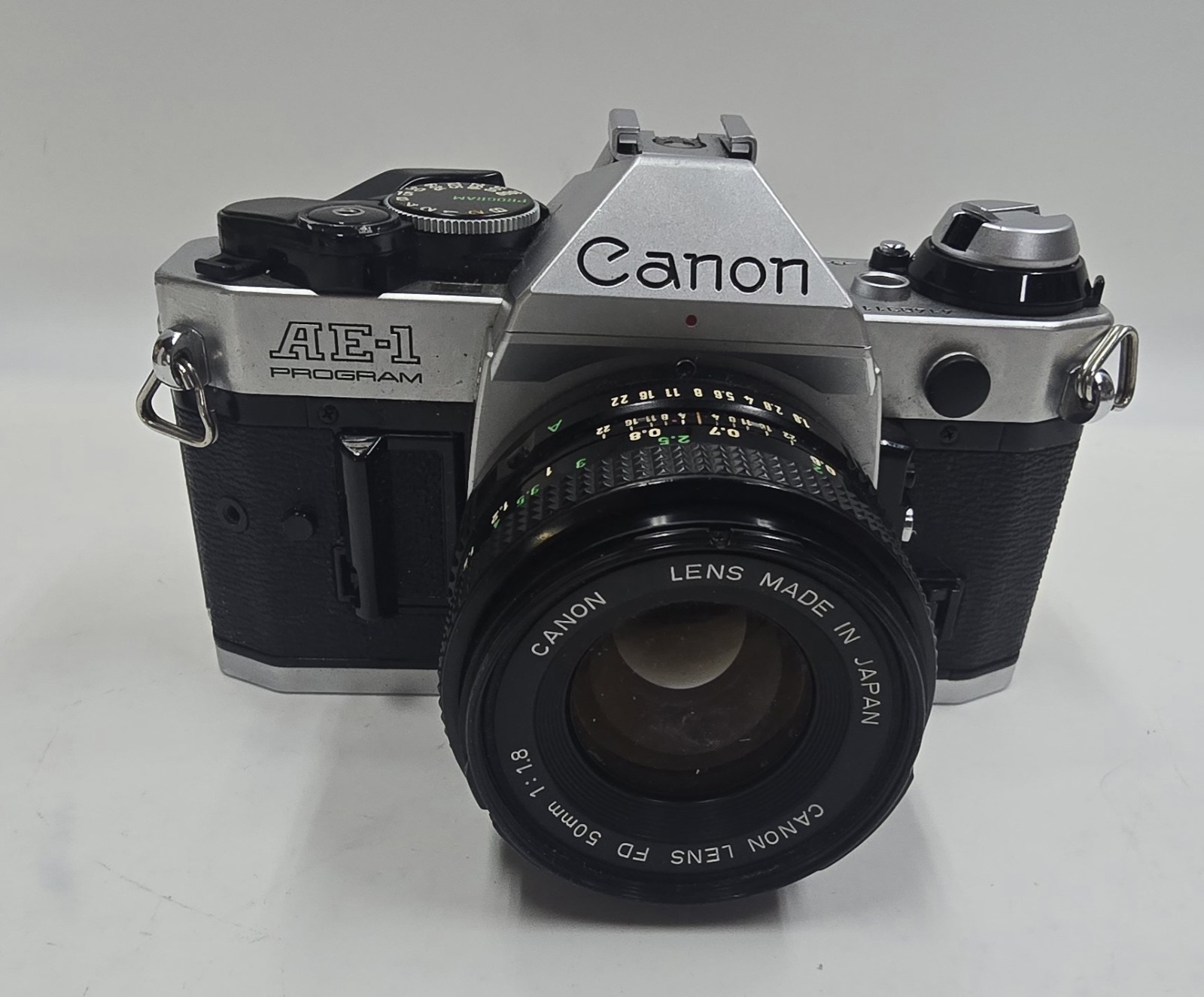 Canon AE-1 Program 35mm SLR Film Camera + 50mm 1:1.8 Canon Lens