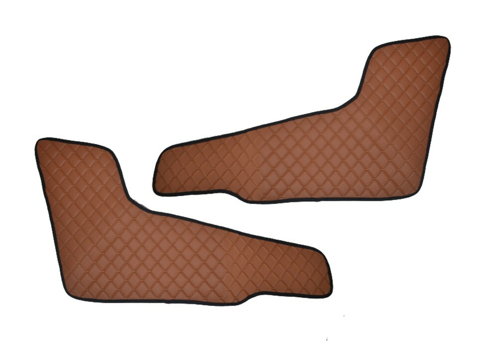 Set of 2 Brown Eco-Leather Door Panel Mats for Volvo FH 4 2013-2020 trucks