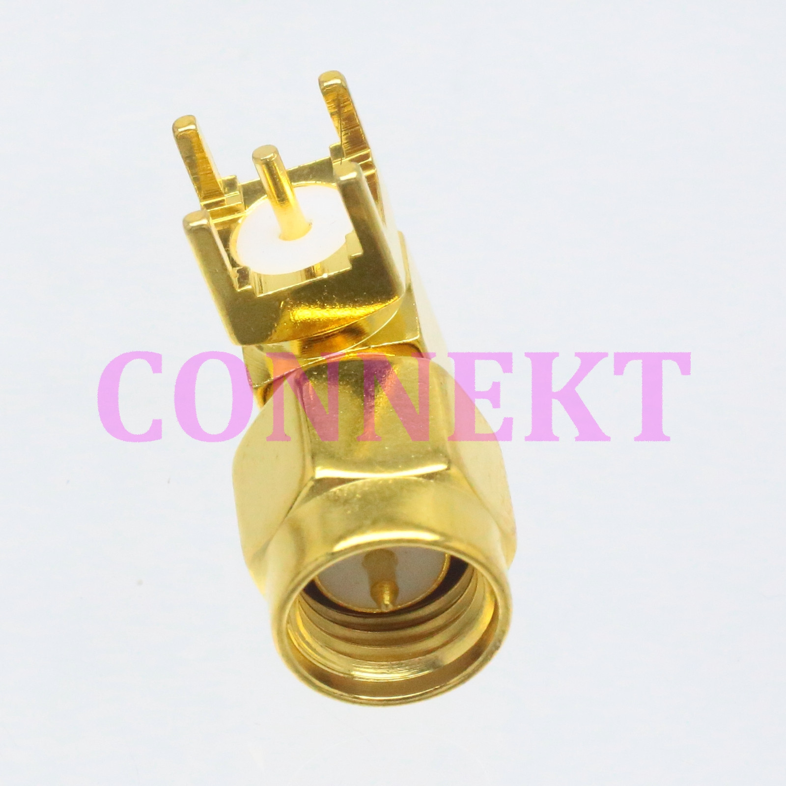 1pce SMA male right angle solder for PCB mount RF connector