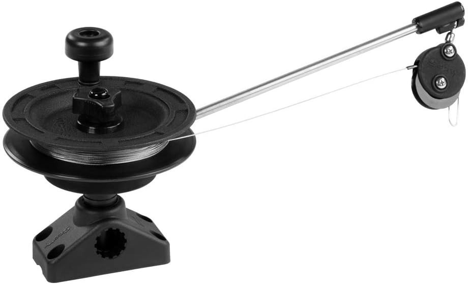 Scotty #1073DP Laketroller Manual Downrigger, Post Mount, Packed Black, Small