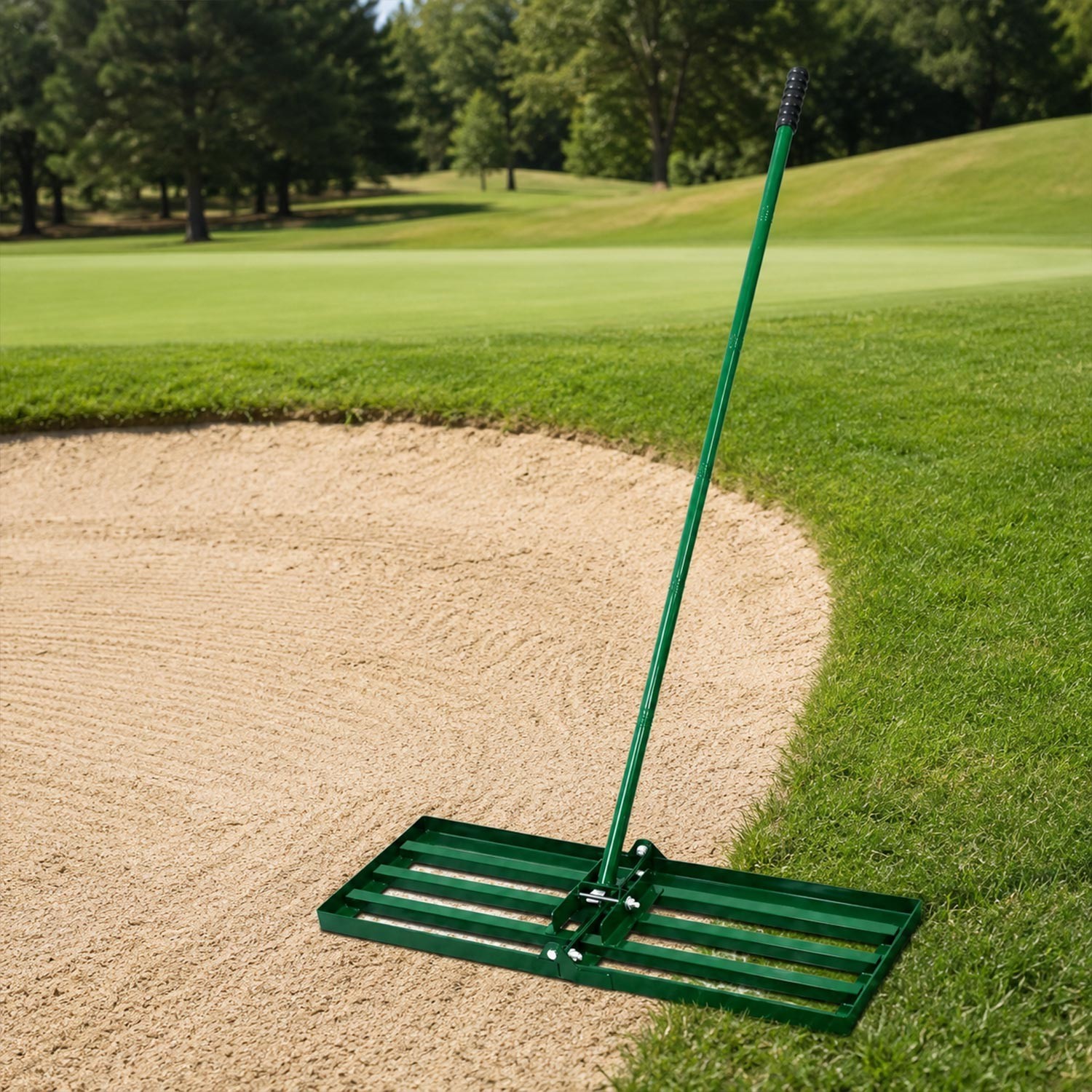 Lawn Leveling Rake 79.5in Handle Heavy Duty Sand Compost Yard Tool