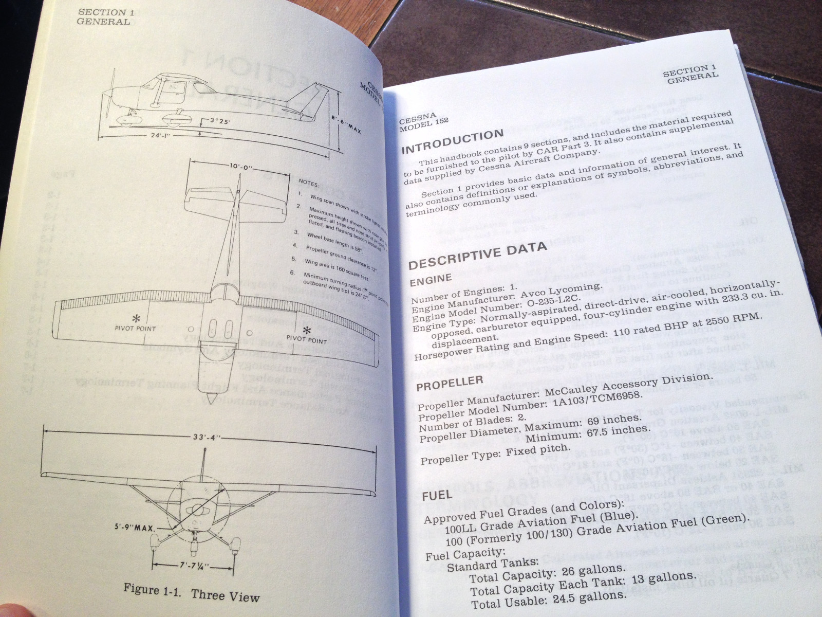 1978 Cessna 152 Pilot's Operating Handbook, POH