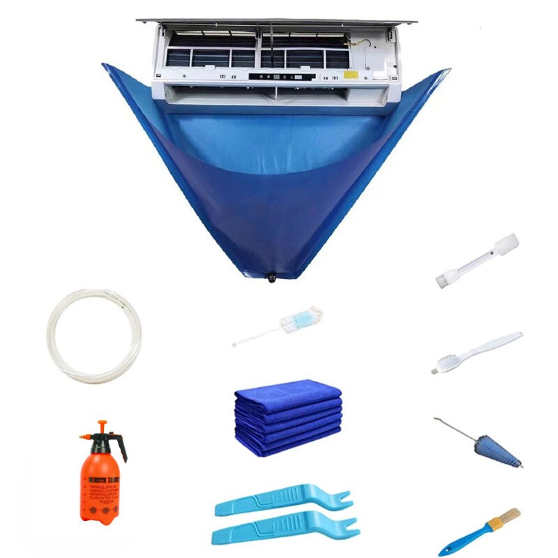 10pcs Air Conditioner Cover Kit with Clean Tools Waterproof Dust Protection Bag