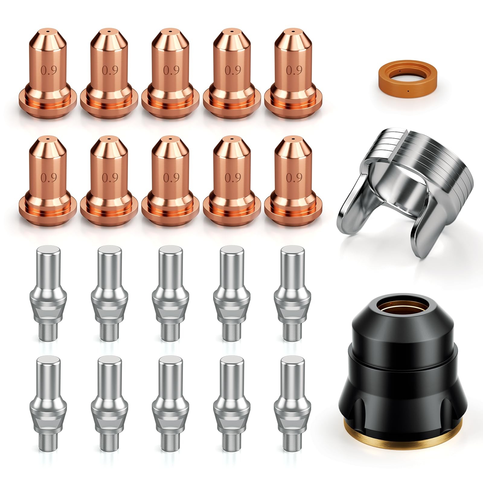 ARCCAPTAIN 23Pcs IPT60 Plasma Cutter Torch Consumables .035" Plasma Cutter KIT