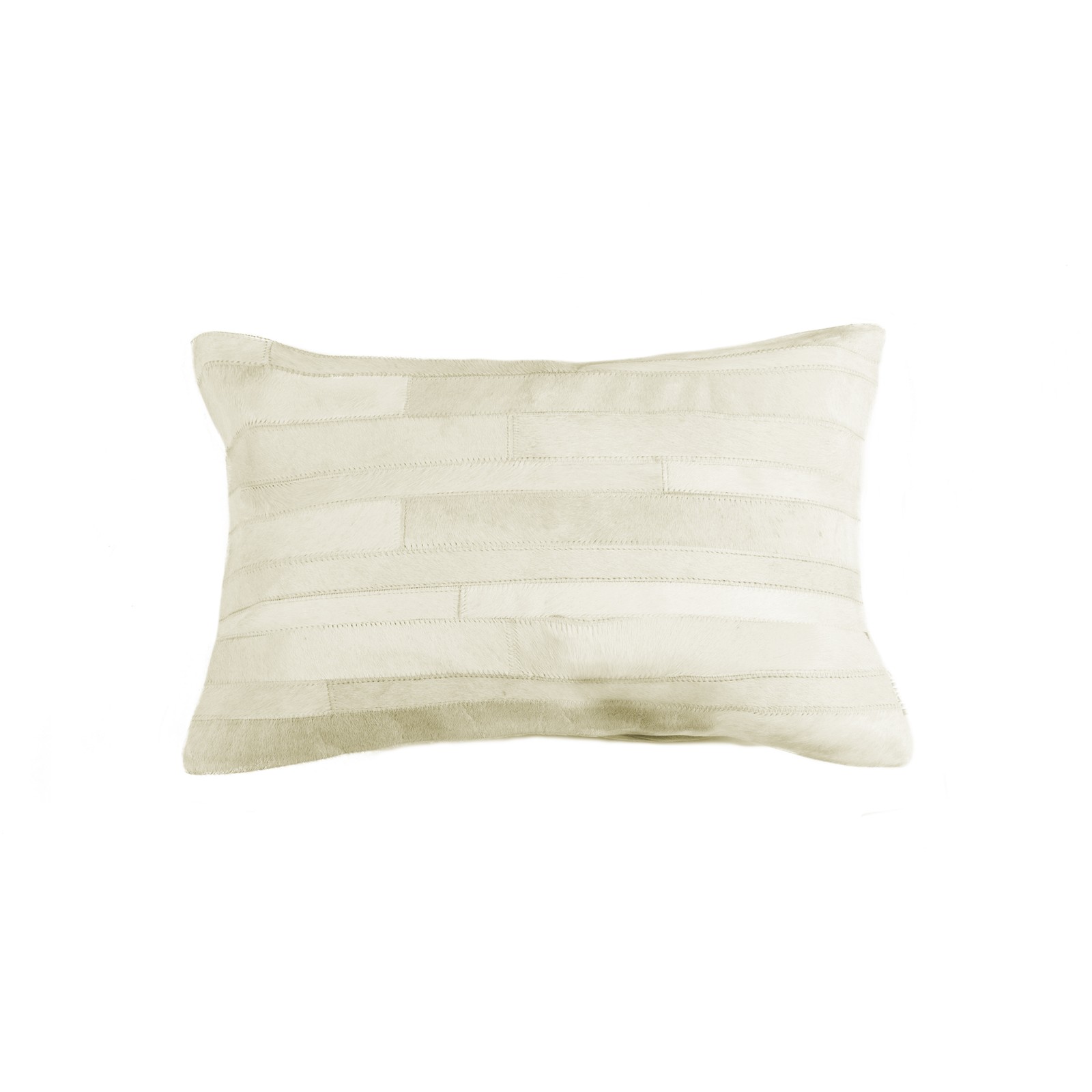 Natural Torino Madrid Cowhide Pillow | Off-white | 12"x20"