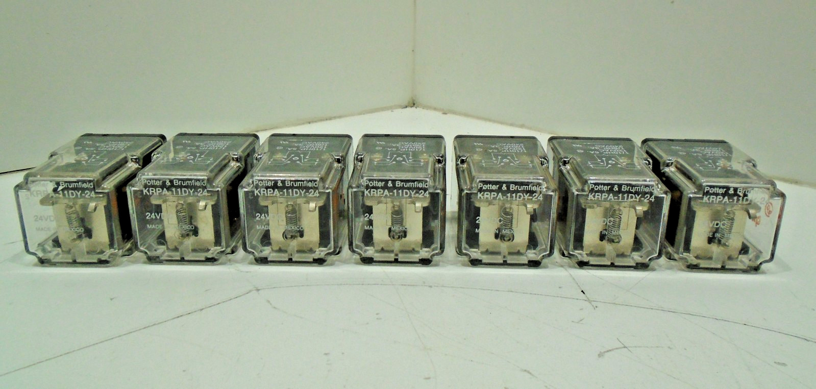 (LOT OF 7) POTTER & BRUMFIELD KRPA-11DY-24 RELAY 8-PIN 24VDC 5A 120VAC