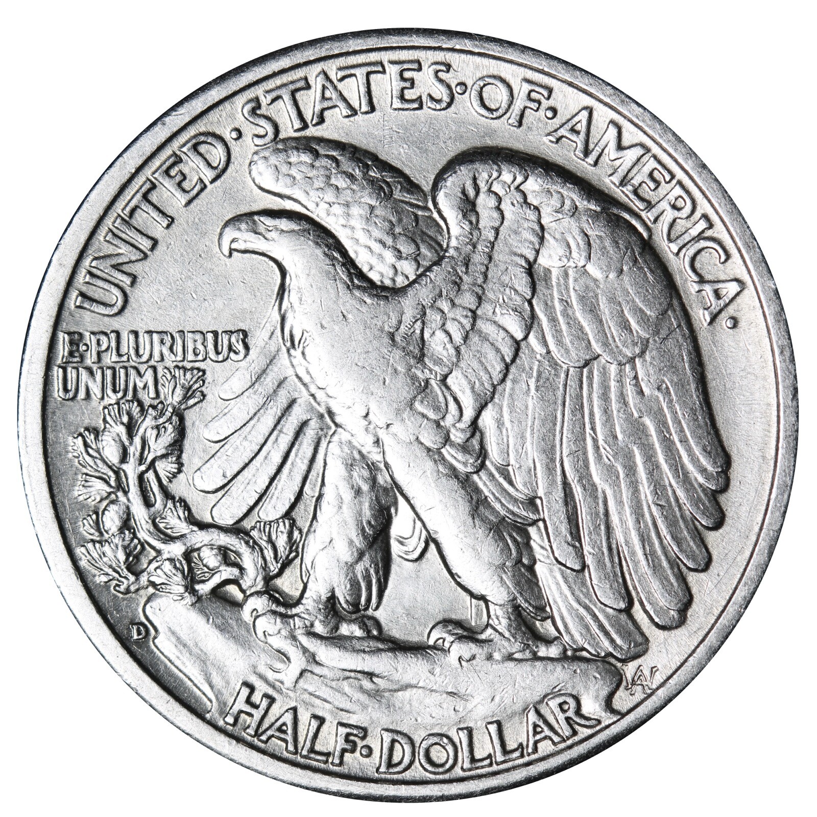 1944-D Walking Liberty Half Dollar In AU Condition