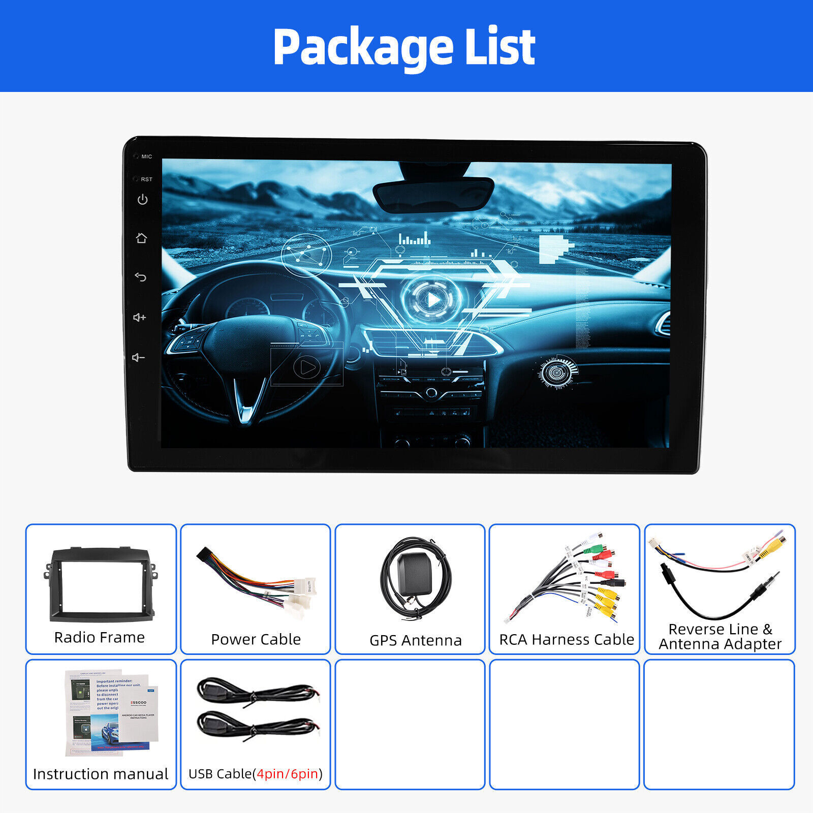 Apple Carplay Car Radio Stereo GPS WIFI For Toyota Sienna 2004-2010 Android 13.0