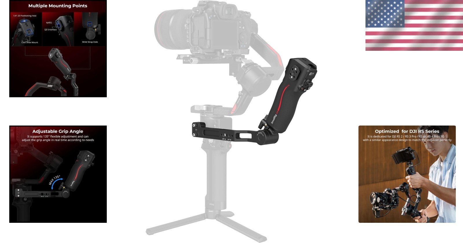 Ergonomic Sling Handle for DJI RS Stabilizers