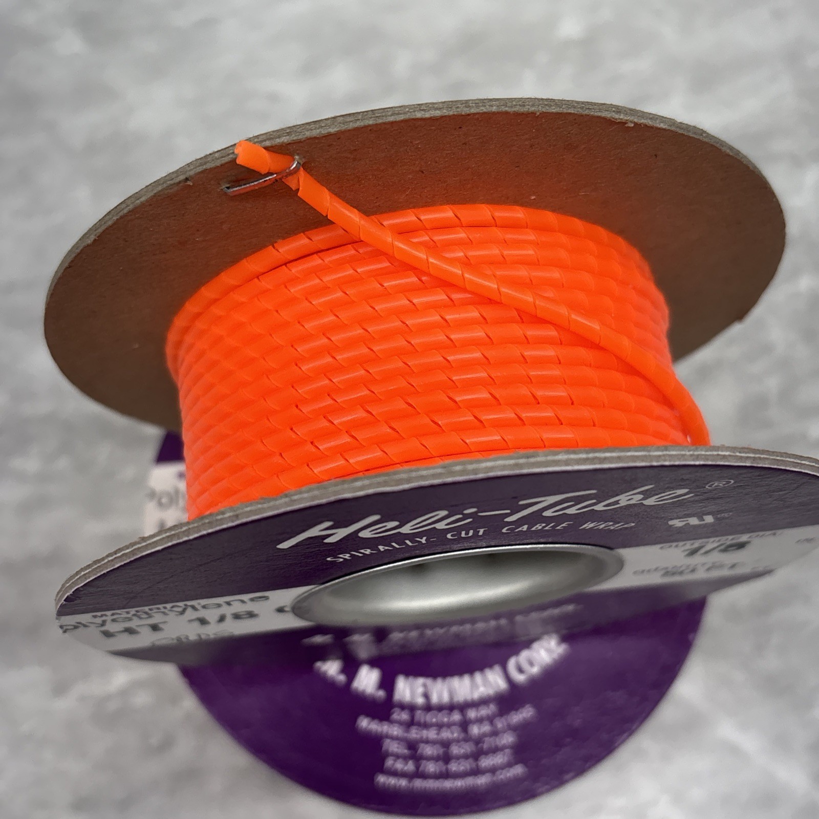 100' Heli-Tube Polyethylene HT 1/8 C Orange