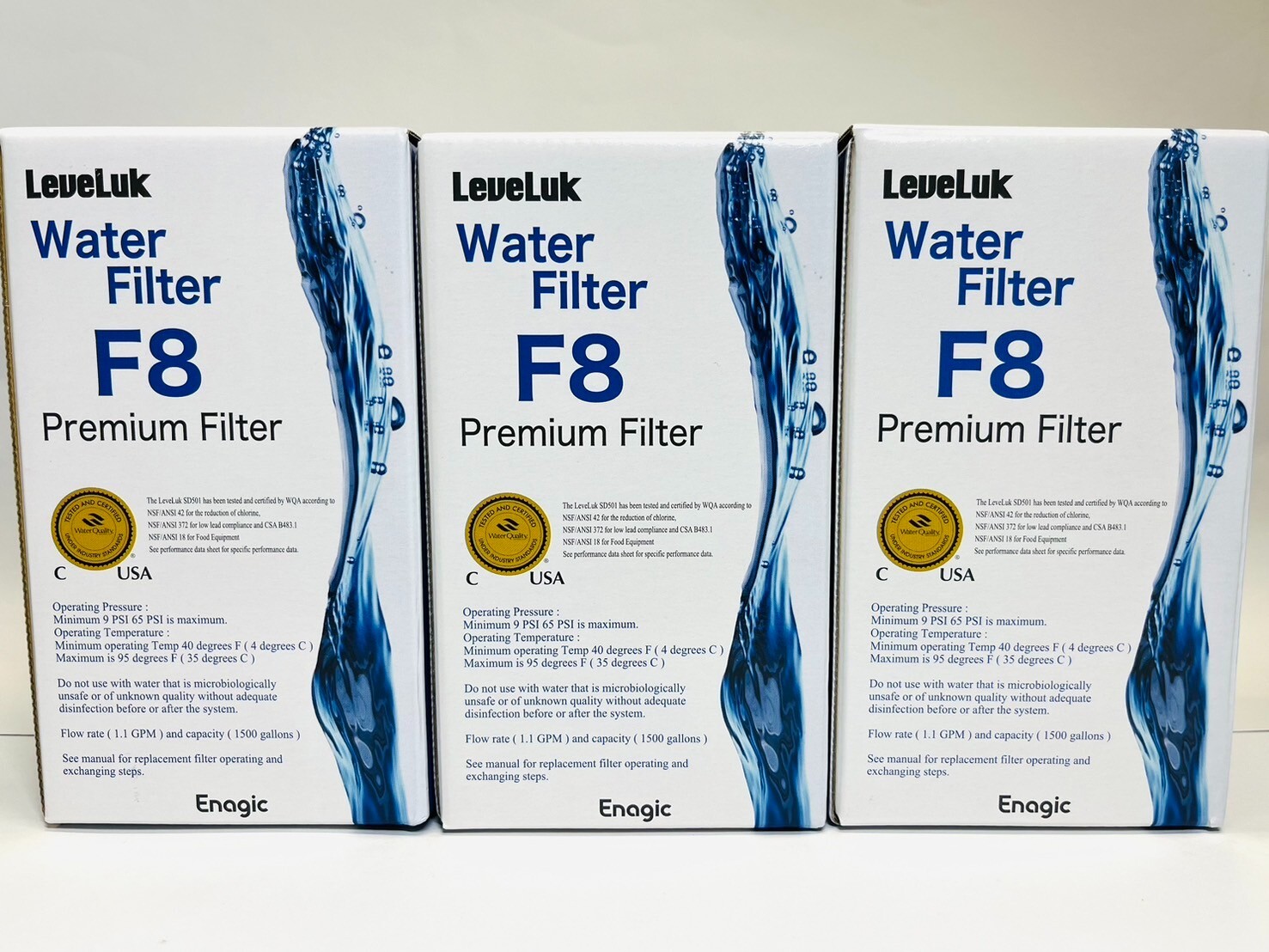 3 Set Leveluk F8 Filter for Kangen K8 Premium Water Ioniser Machine Enagic
