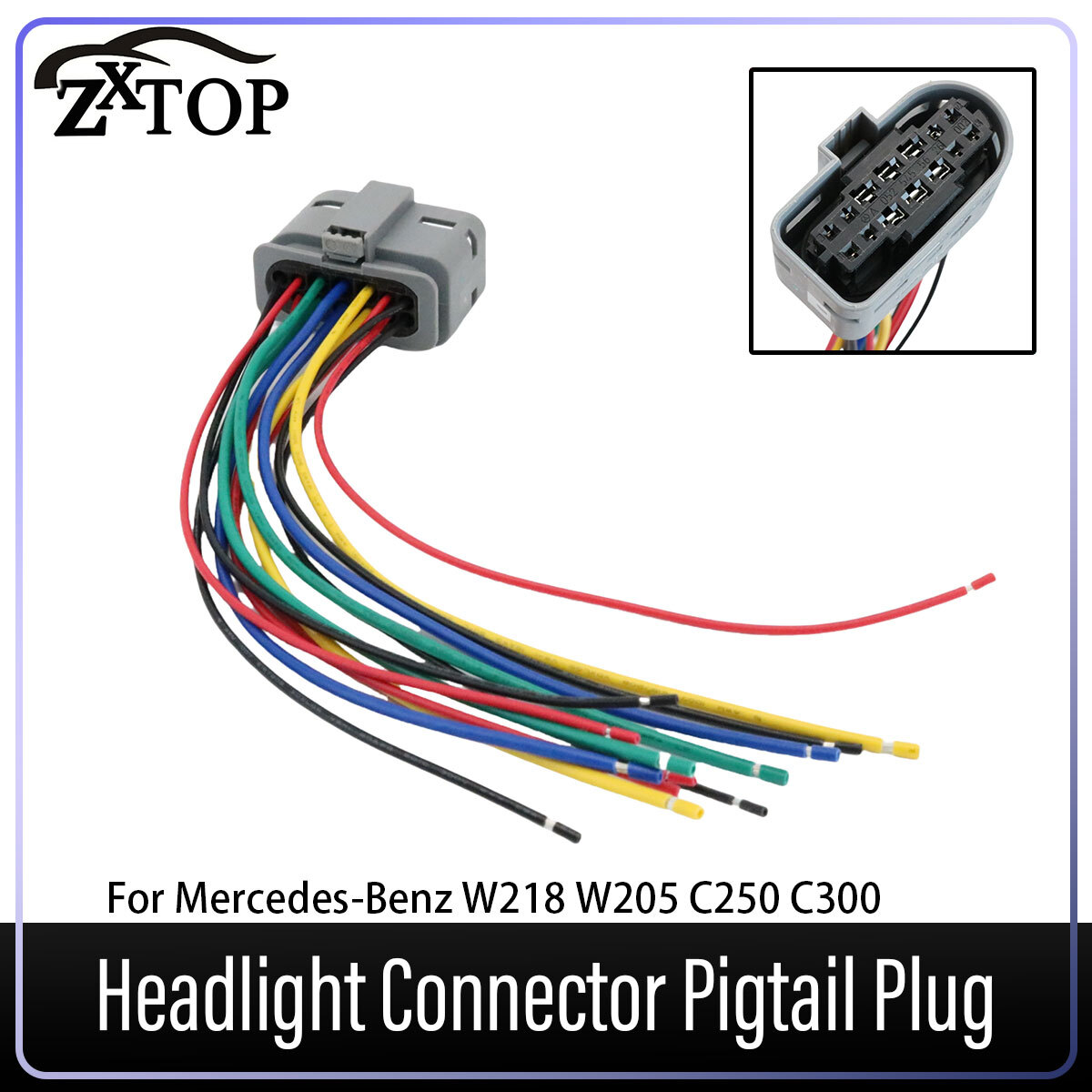 Headlight Connector Plug For A0525455626 Mercedes-Benz W218 W205 C250 C300 New