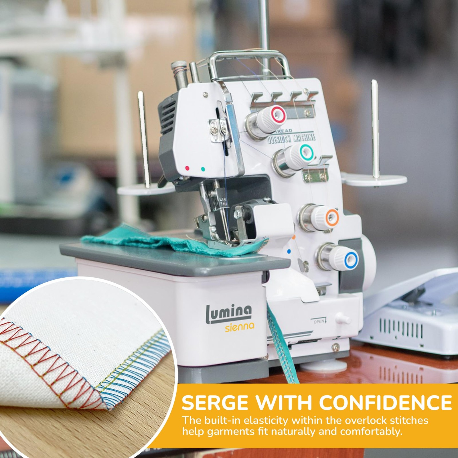 Sienna Serger Sewing Machine - Industrial Grade Sergers & Overlock Machines