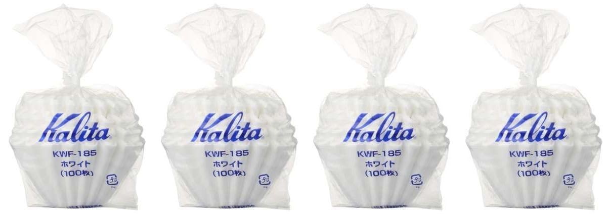 Kalita Wave Filter KWF-185 White 2-4 Cups 100 Sheets Pack of 4 Total 400P New