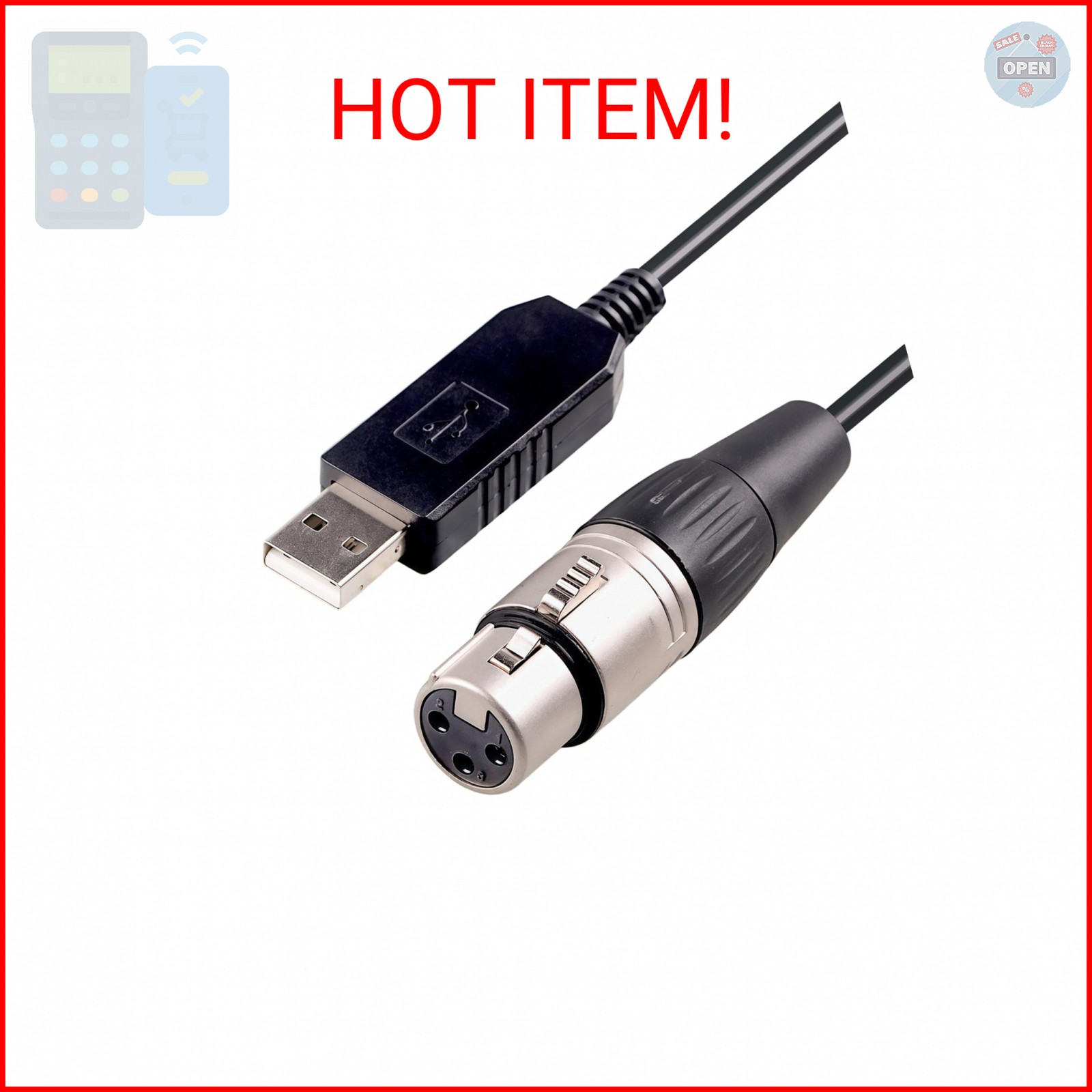 usangreen USB to DMX512 Interface Cable FT232RNL DMX Controller Adapter 3 Pin XL