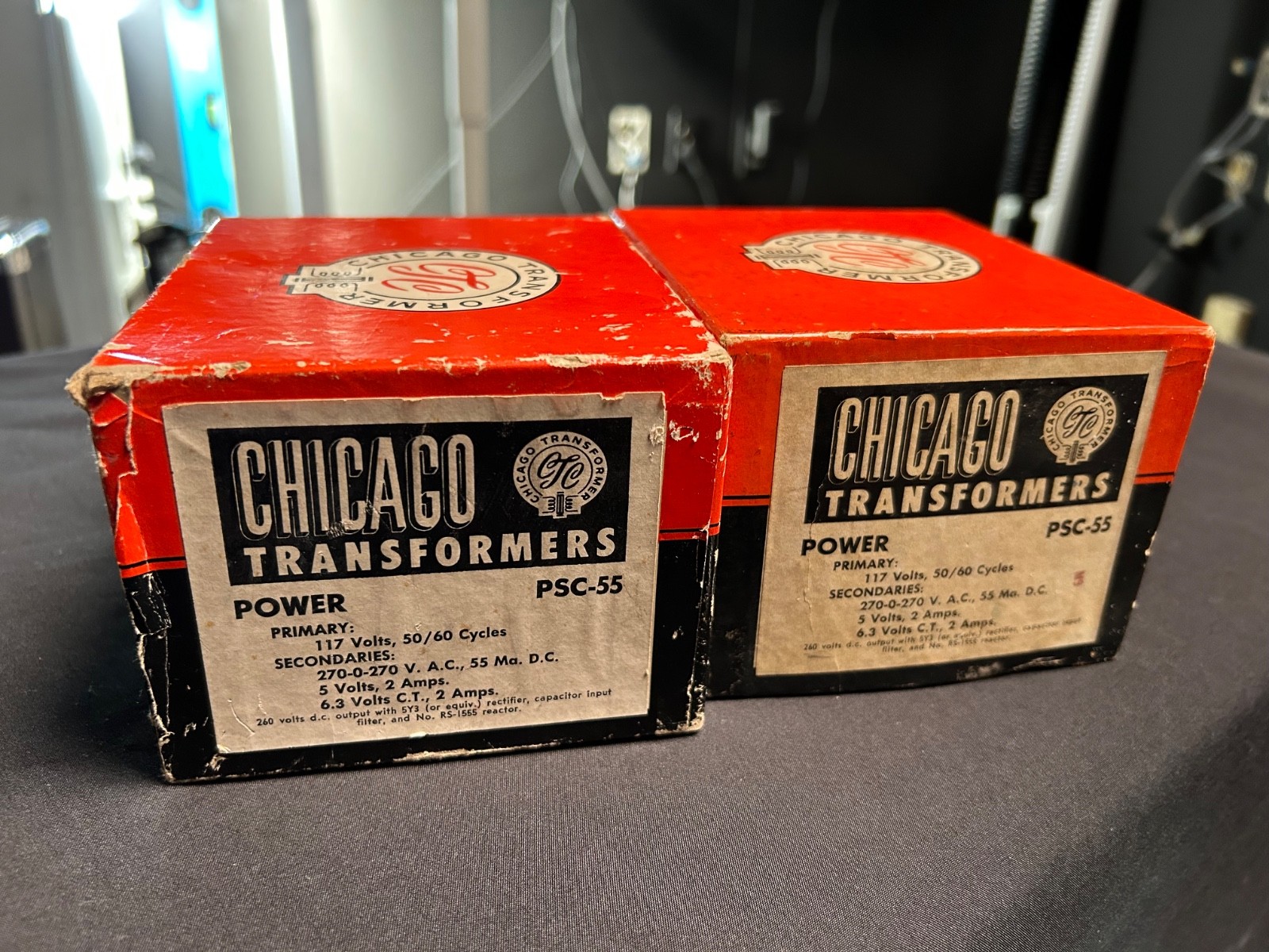 NIB! One Pair Chicago PSC-55 Power Transformers 1950s - like PCC-55 in Pultecs