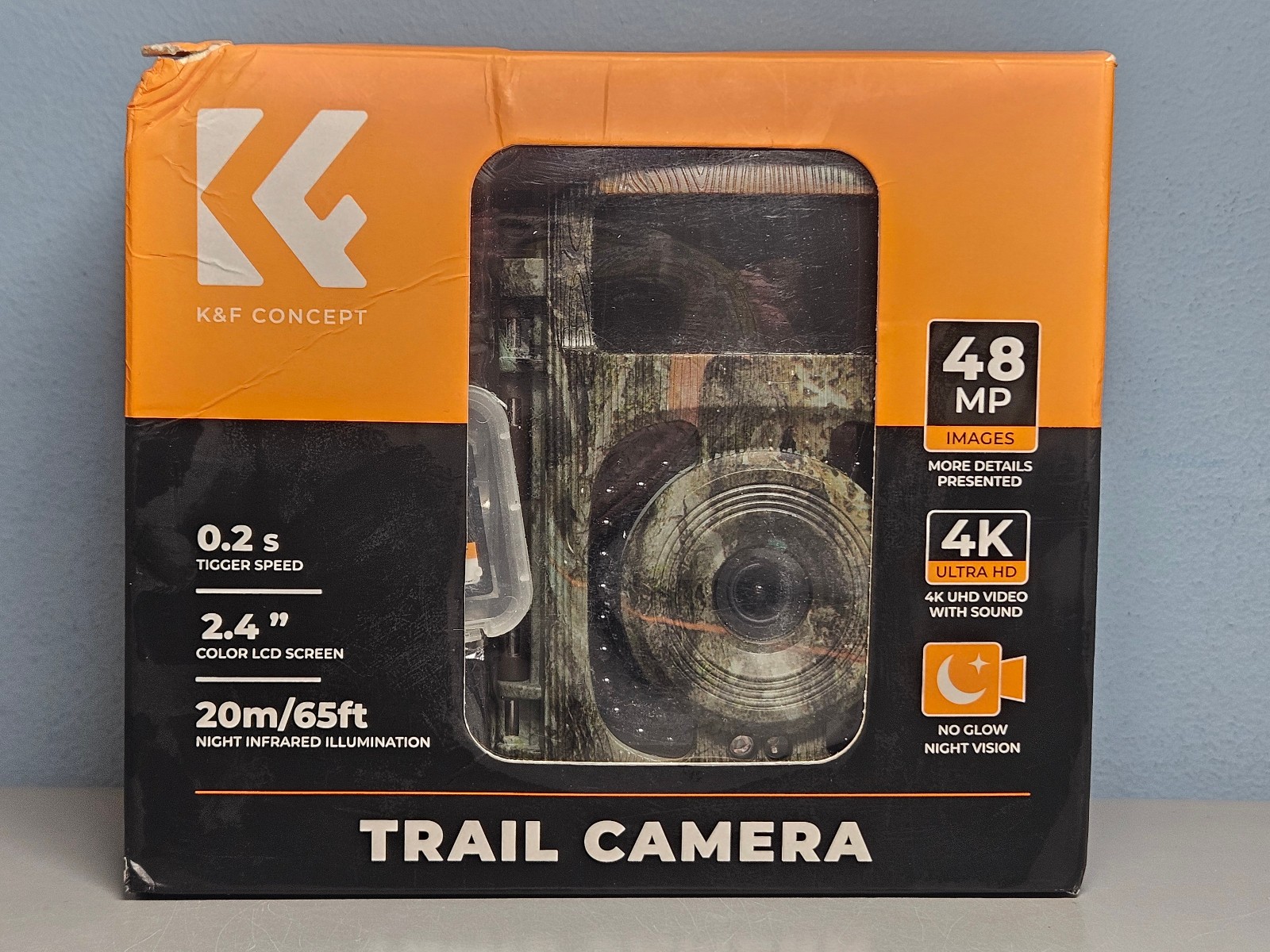 K&F Concept Wildlife Trail Camera - Night Vision - 4K Ultra HD - New in Open Box