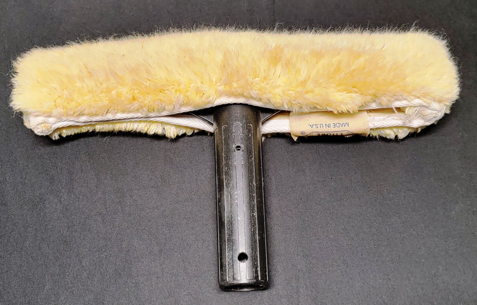 ETTORE Window Washer Plastic T-Bar Golden Glove Microfiber Sleeve 12in Head USA