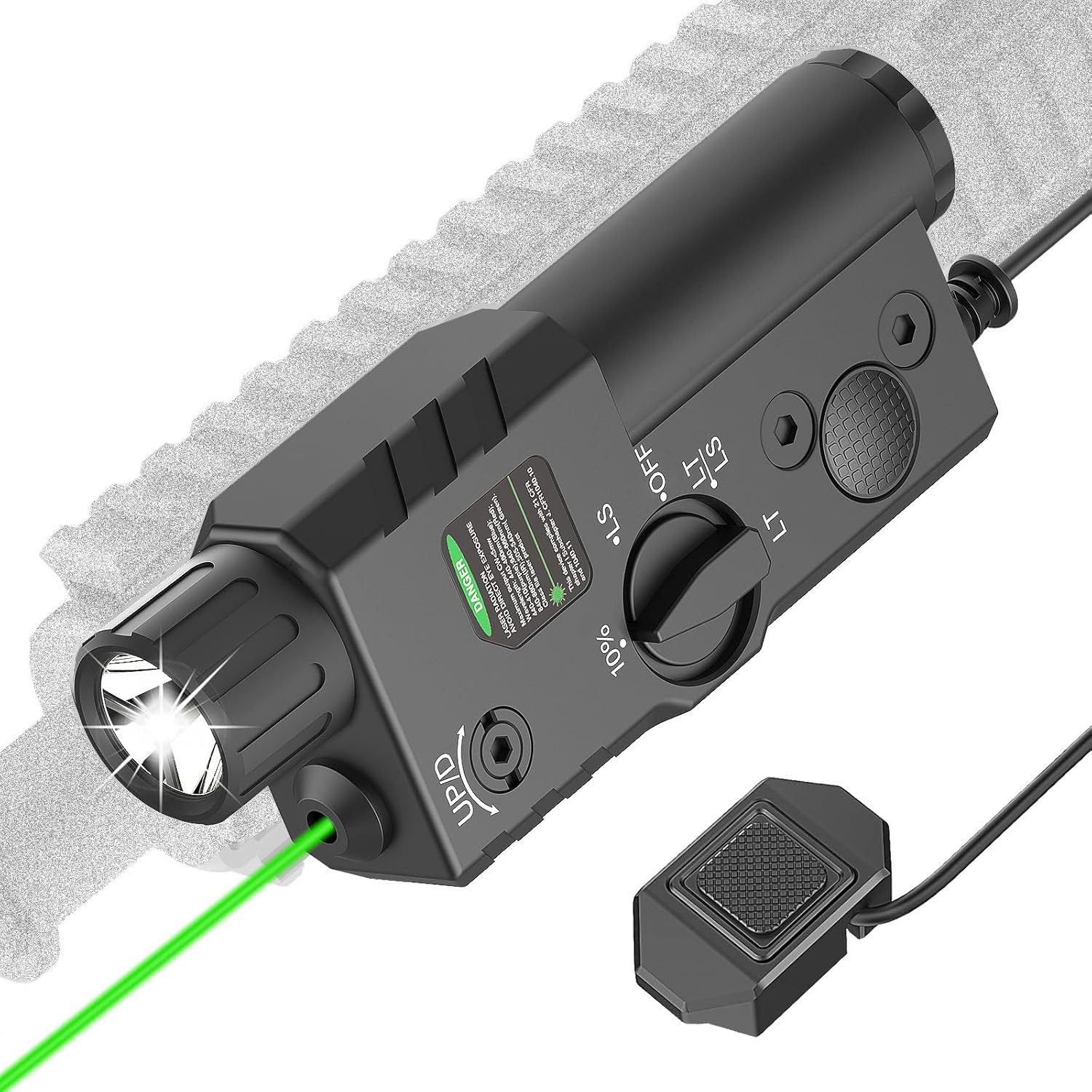 2000 Lumens Green Laser Light Combo Compatible W/ Mlok/Picatinny 2 in 1