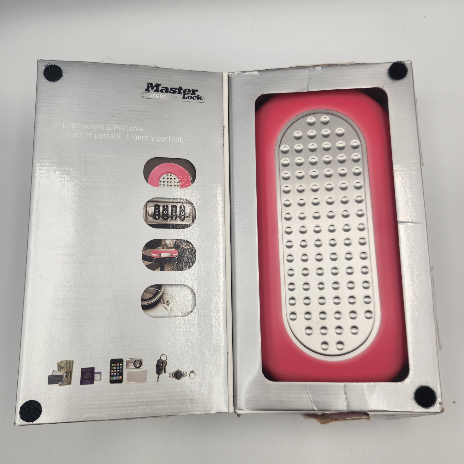 Master Lock Safe Space 5900D Combination Portable Safe Pink Mobile Security