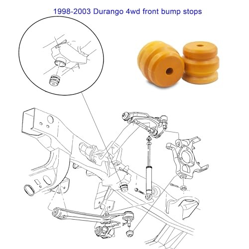 2pcs Front Bump Stops, Front Upper Control Arm Bumpers Compatible with Dodge