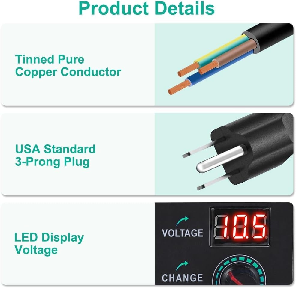 Universal Power Supply 3V~24V 3A 72W Adjustable Variable AC/DC Adapter Charger