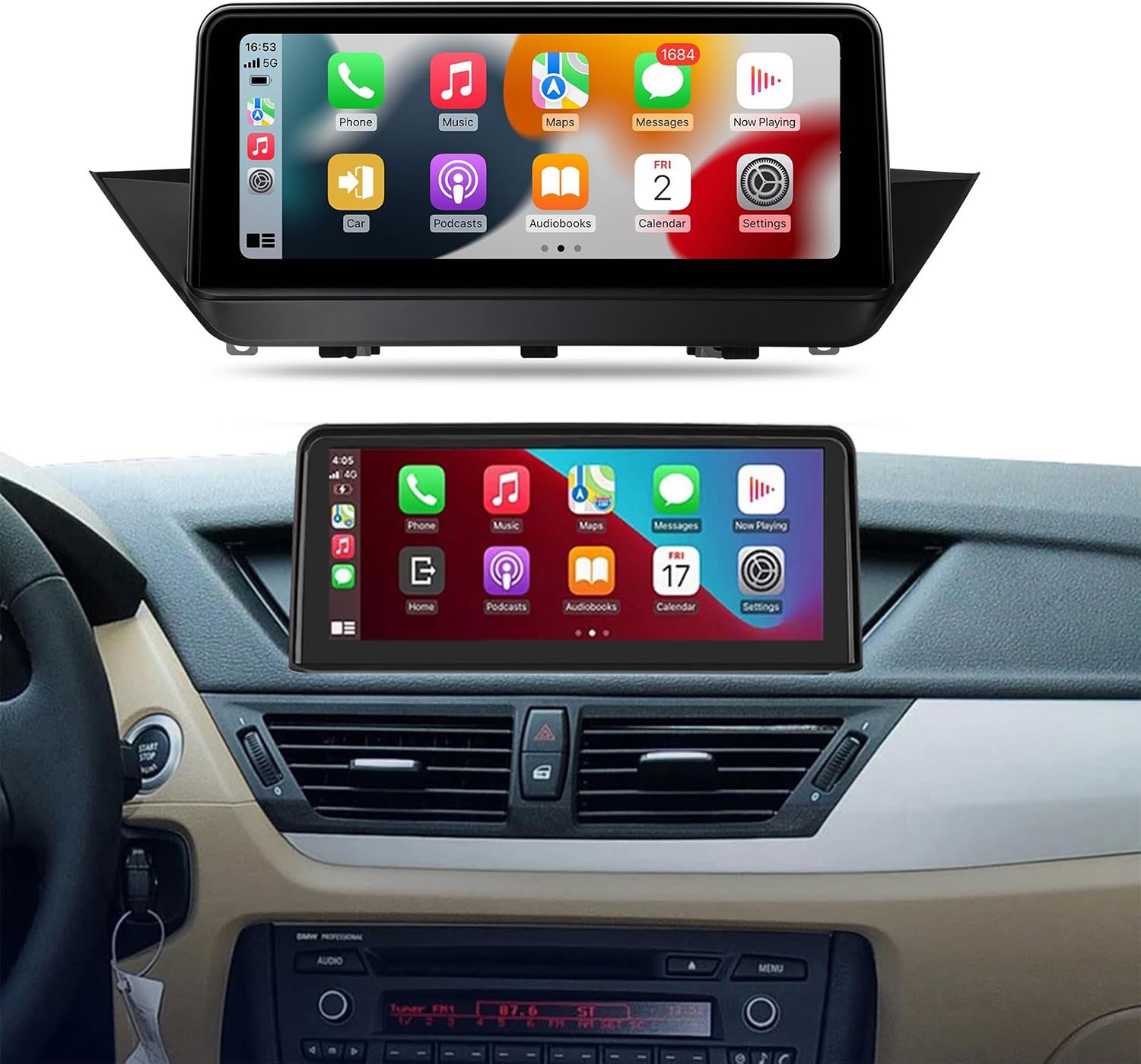 10.25' Touch Screen For BMW CIC X1 E84 Wireless CarPlay Android Auto 2009-2015