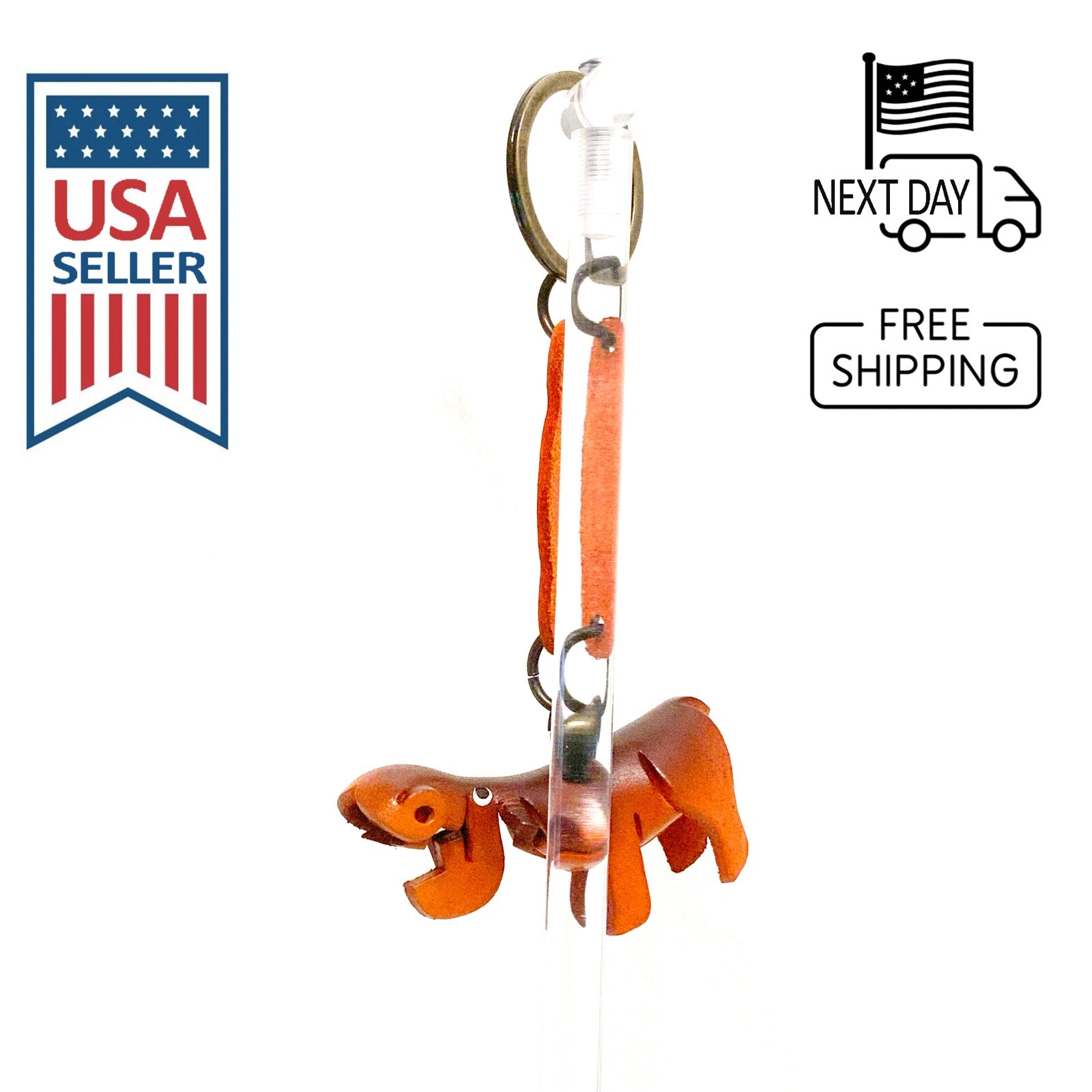 Hippo Handmade Leather Keyring