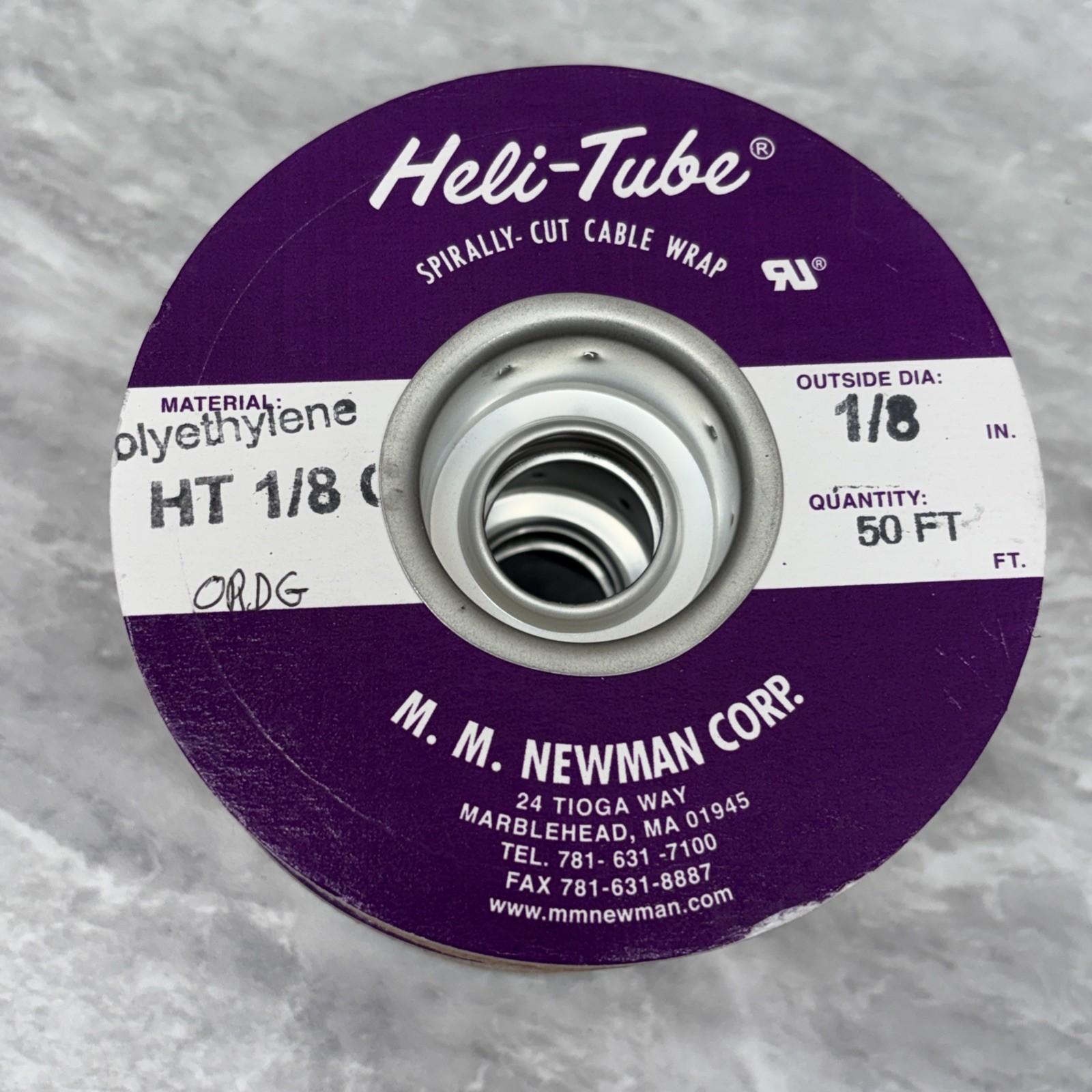 100' Heli-Tube Polyethylene HT 1/8 C Orange