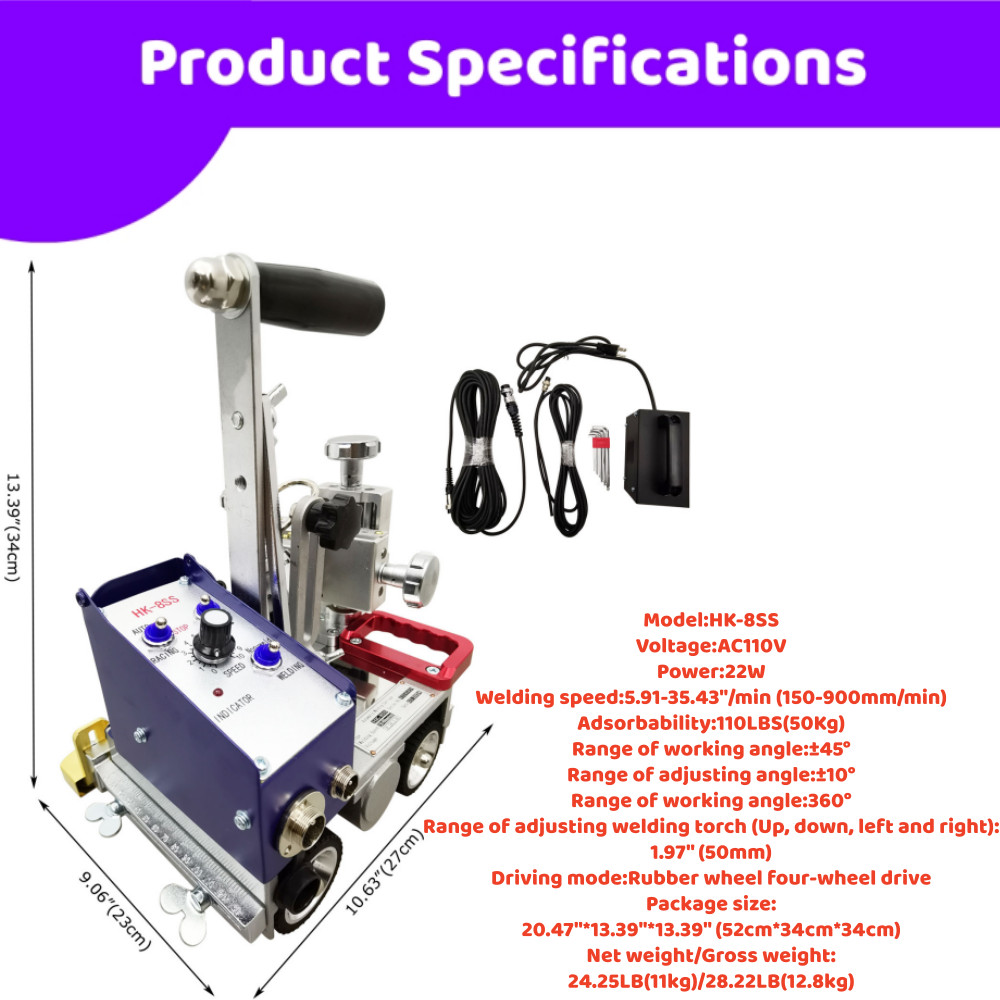 110V Portable Welding Trolley Auto Welding Machine Carriage 50Kg Adsorbability
