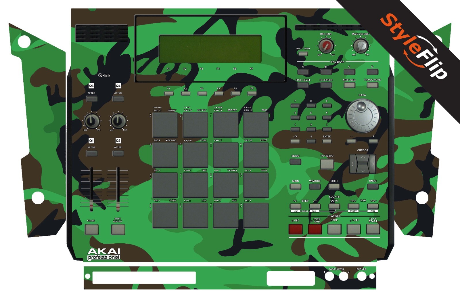 Akai MPC 2500 | Green Camo | Protective Decal | StyleFlip Skins