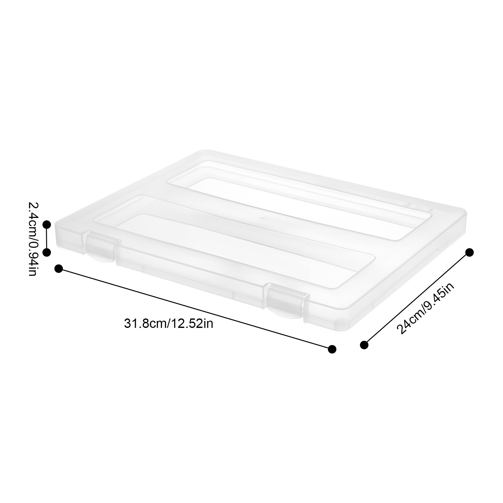 Transparent rectangular PP material portable data storage box 15 pieces NEW US