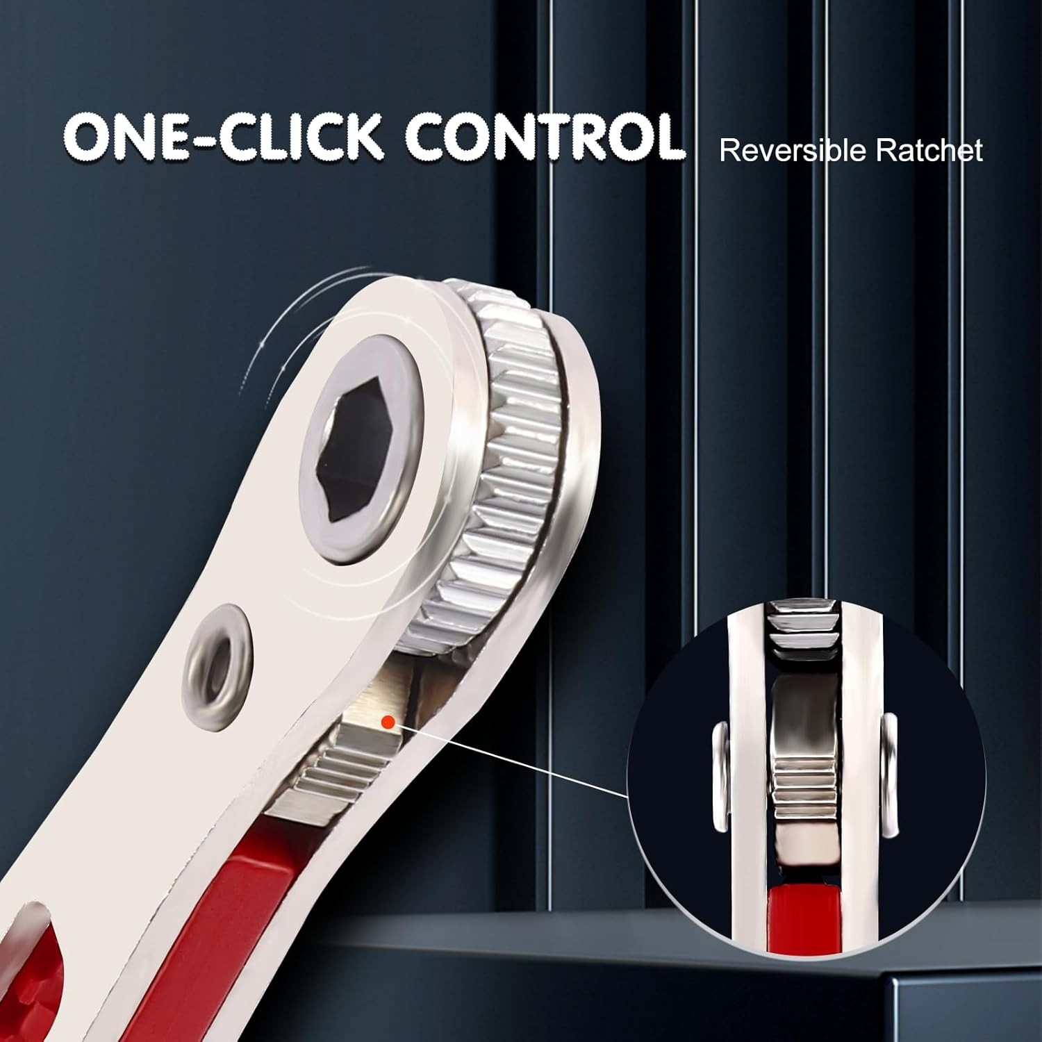 22-in-1 Magnetic Ratchet Screwdriver Set Mini Offset Wrench 20 Bits Tool Kit