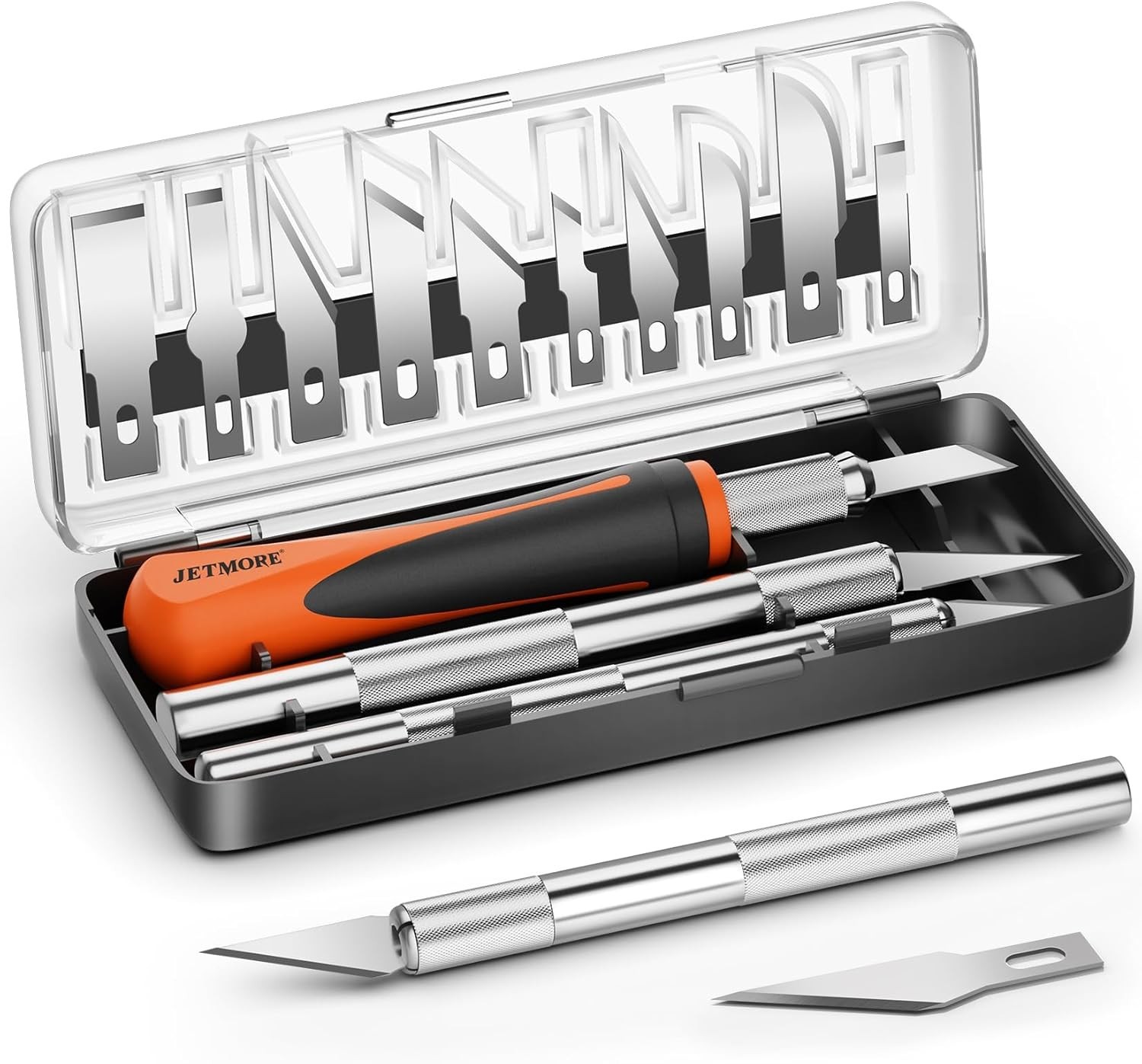16 Piece Precision Craft Knife Set with 13 SK5 Steel Blades
