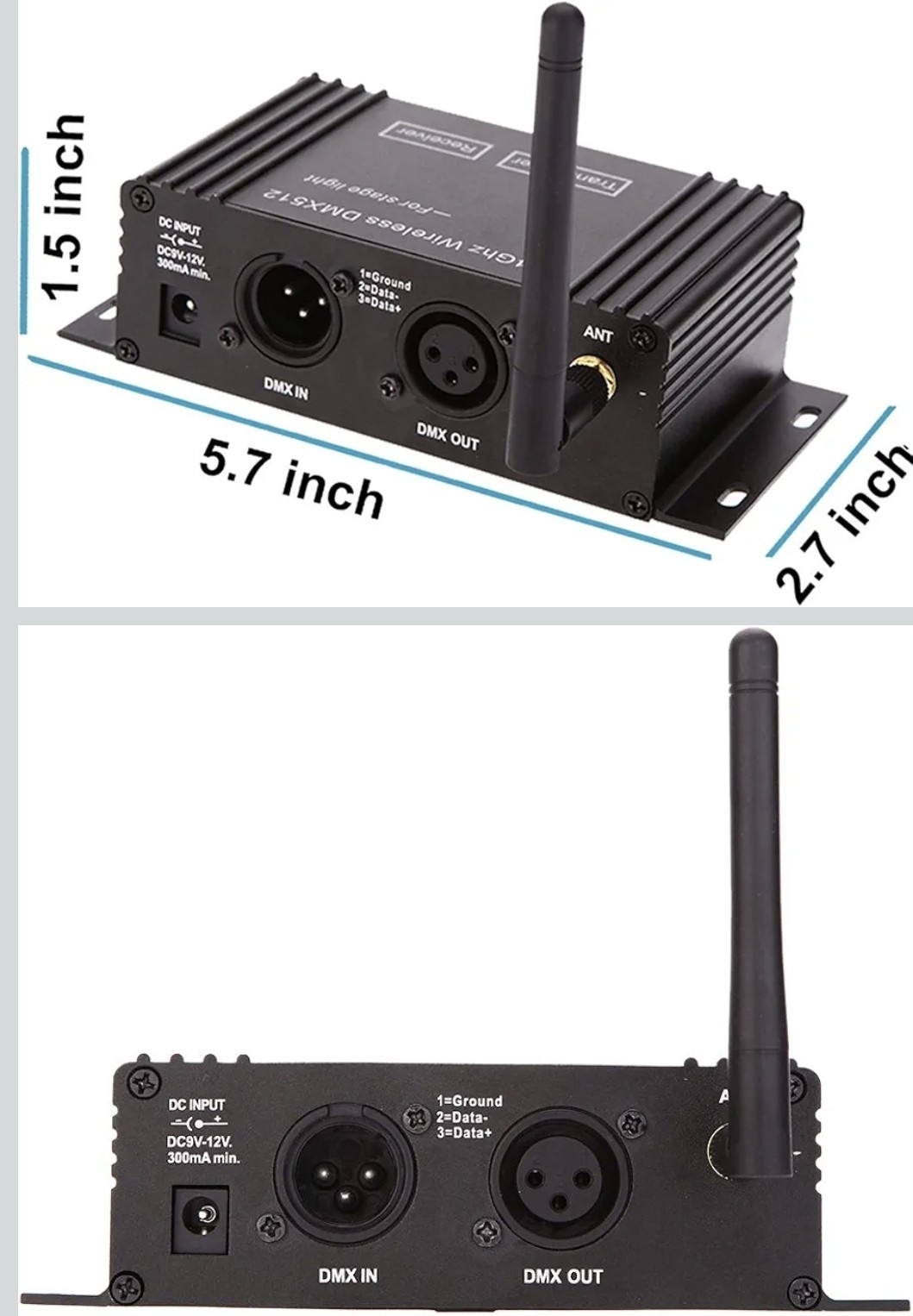 DMX512 Controller 2.4G Wireless Transmitter Receiver LCD Display 512