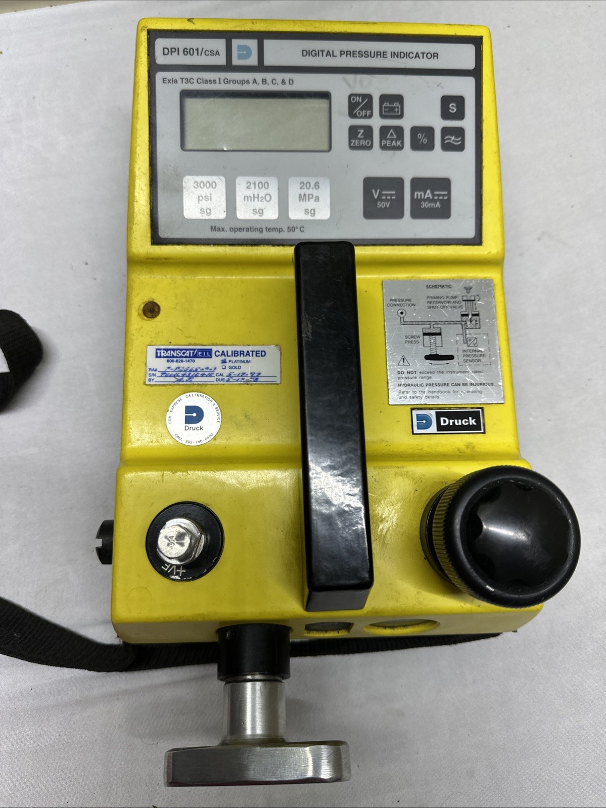 DRUCK~ DIGITAL PRESSURE INDICATOR ~ dpi 601/csa ~ UNTESTED
