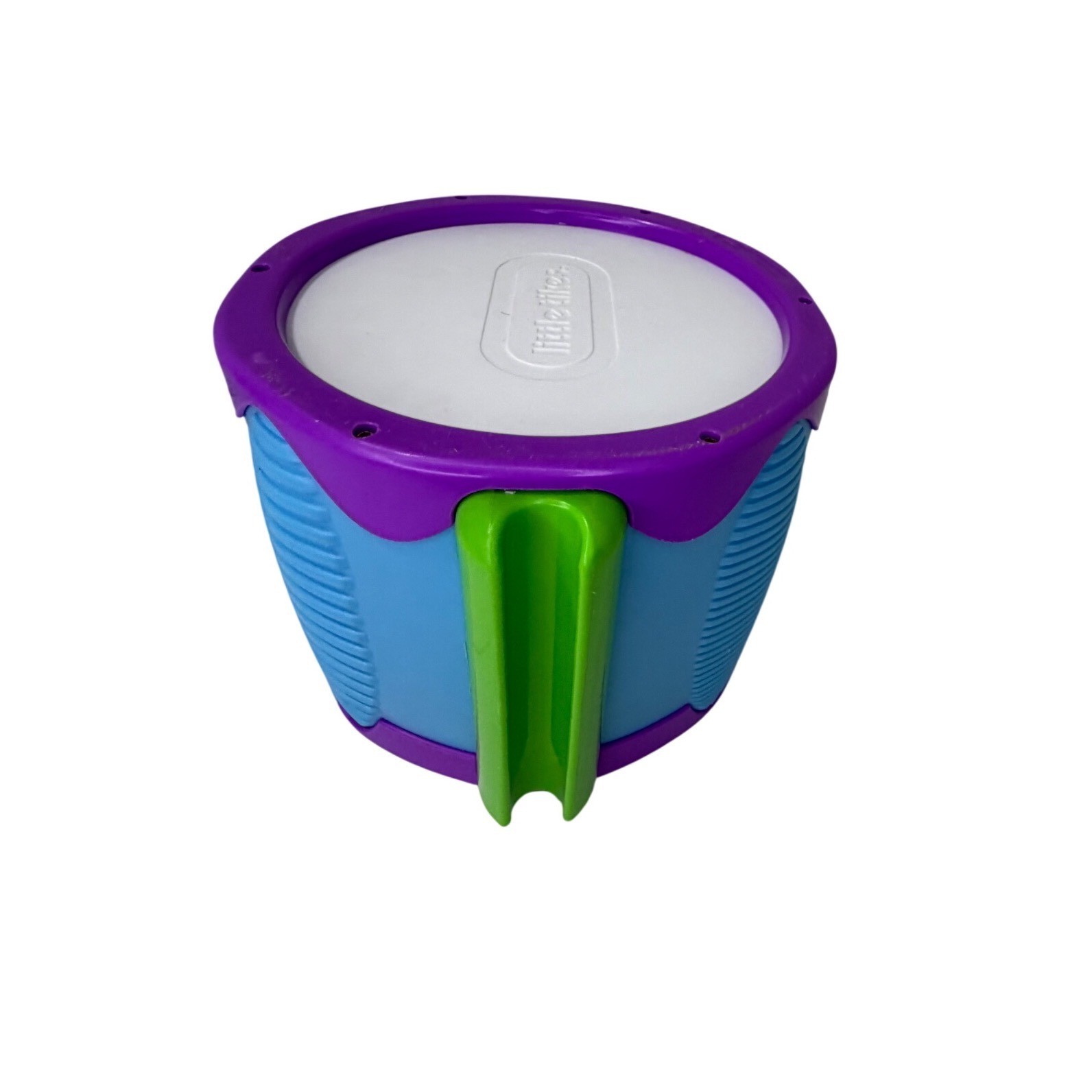 Little Tikes Tap-a-Tune Drum Blue Purple Green Toddler Musical Toy 8In no sticks