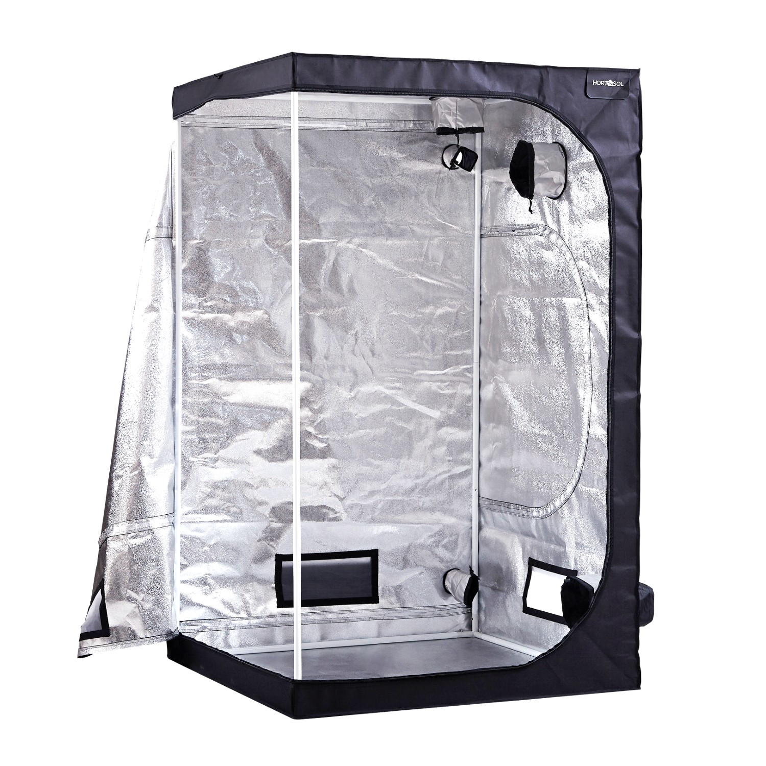 120x120x200 cm HORTOSOL Grow Tent Indoor Home Box 1.2x1.2x2.0 m Mylar Room Dark