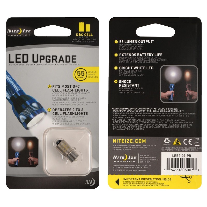 Nite Ize LRB2-07-PR LED Upgrade for Most C or D Cell Flashlights
