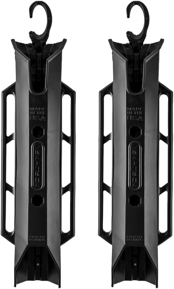 YakAttack TetherTube Rod Holder 2Pk Integrated Leash/Mounting Hardware BLK
