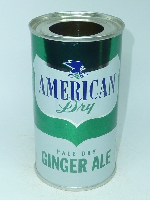 Empty Top Opened 12oz America Dry Ginger Ale ** Pristine Condition !! **