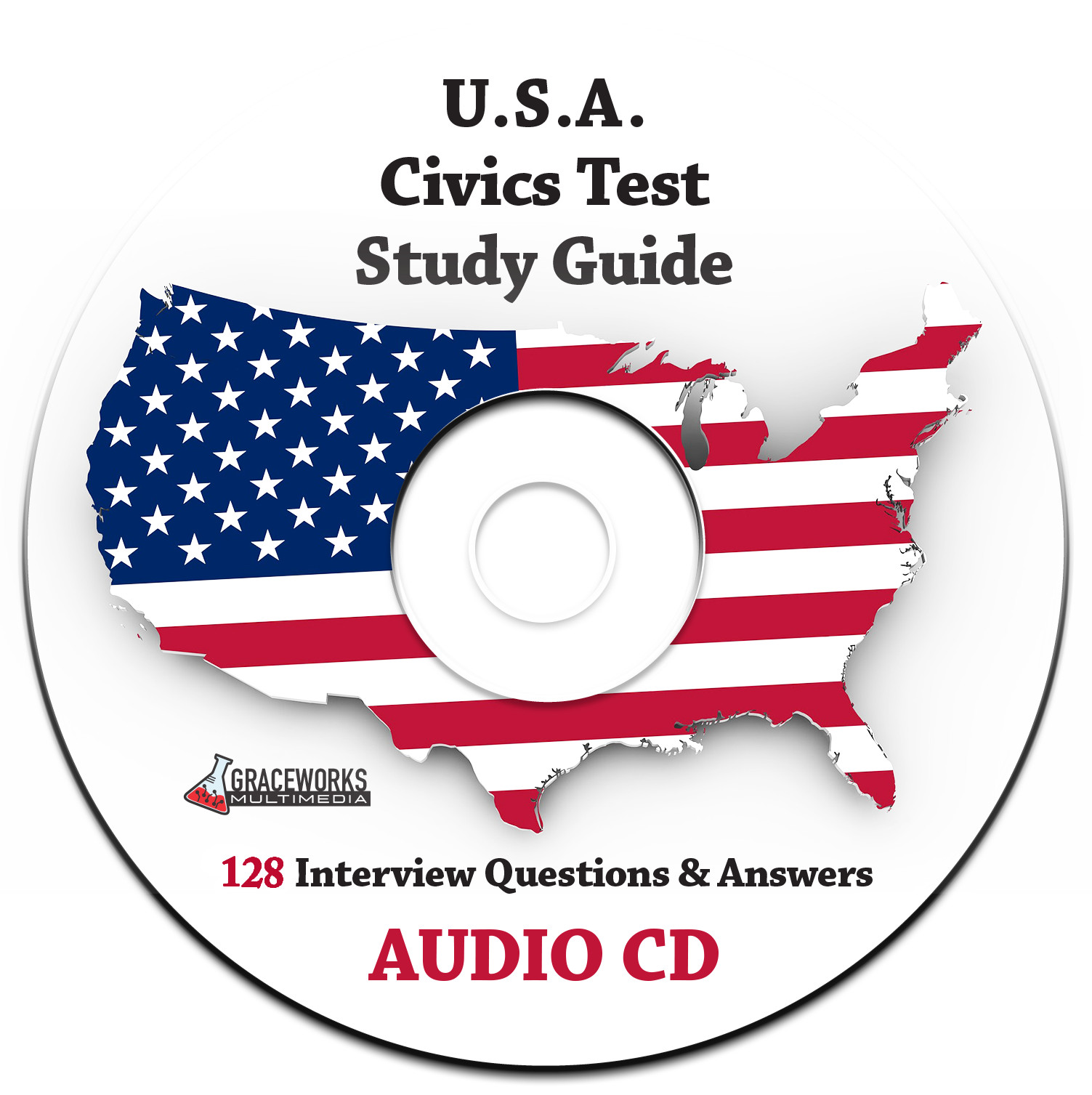 2026 USA Citizenship Civics Test Questions/Answers Study Guide Audio CD-ENGLISH