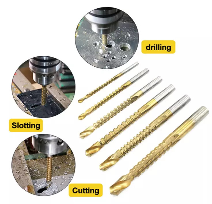 6Pcs Drill Bits Twist Drill Bit Set Power Tool Accessories