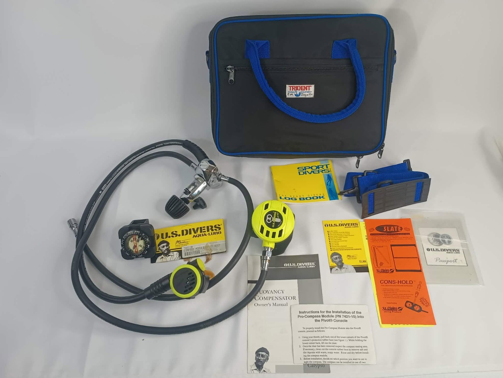Scuba diver kit US divers Micra Yoke + Octo 2nd Stage Regulator + Compass
