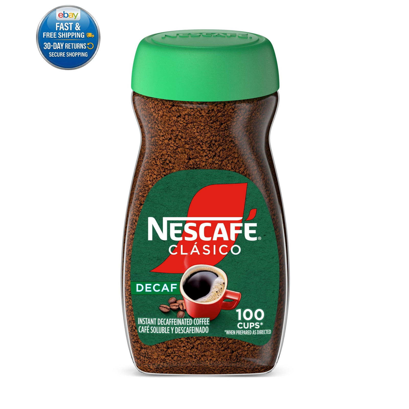 Clasico Decaf Dark Roast Instant Coffee, 7 oz Jar 7 Ounce (Pack of 1)